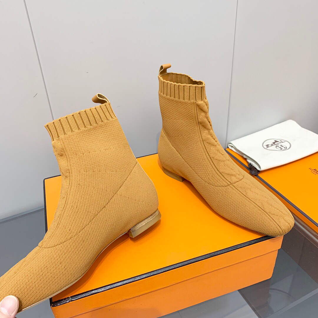 Hermes Shoes H212164Z Duo Ankle Boot Yellow | hermes shoes h212164z duo ankle boot marron glaise 006