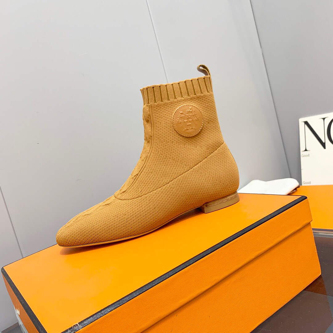 Hermes Shoes H212164Z Duo Ankle Boot Yellow | hermes shoes h212164z duo ankle boot marron glaise 008