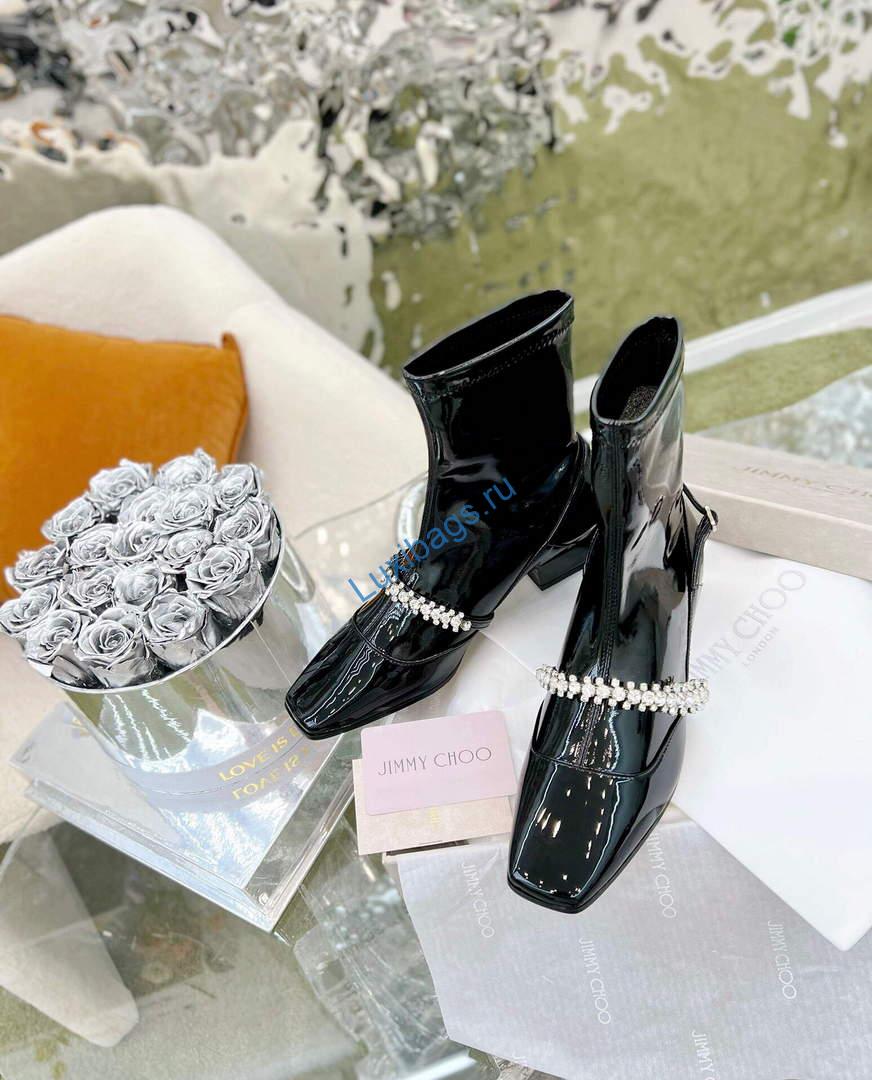 Jimmy Choo Women's Shoes Crystal-embellished Boot 10003 Black | jimmy choo womens shoes crystal embellished boot 005