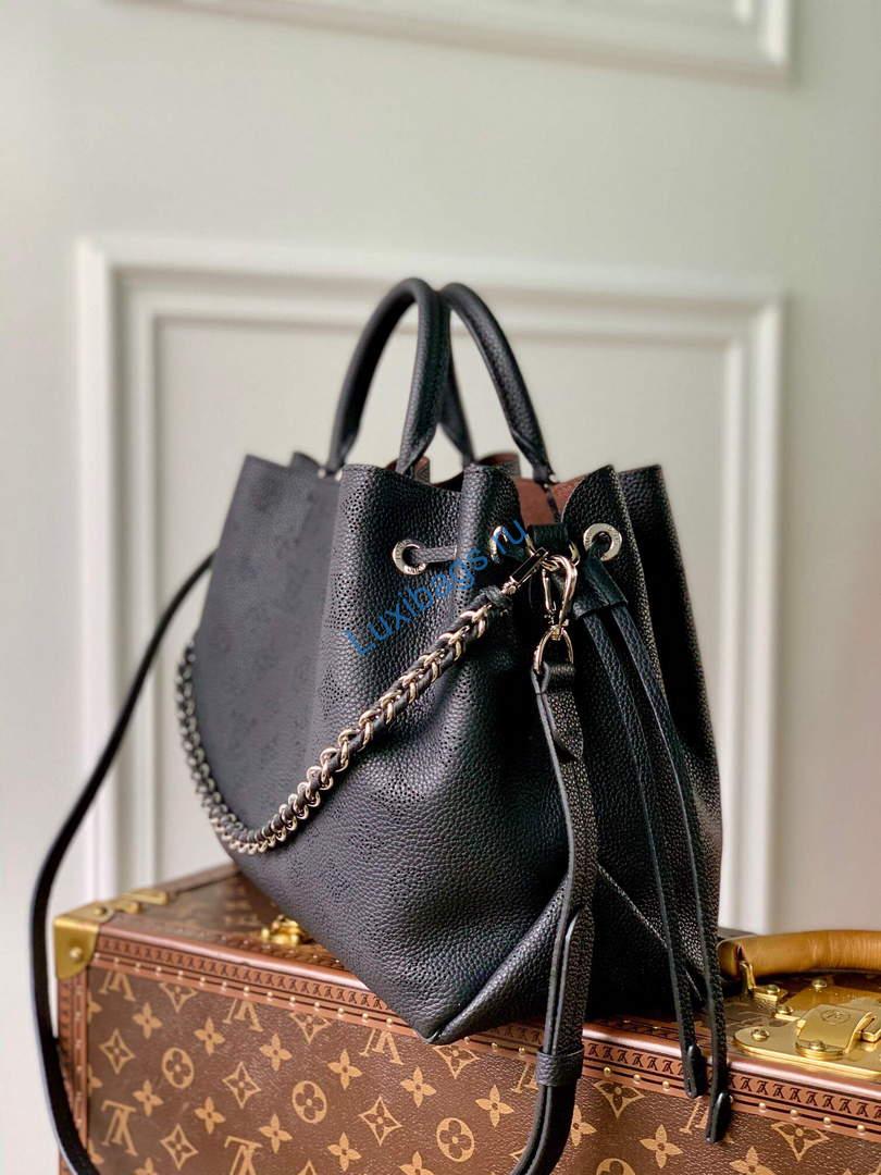 LV M59200 Louis Vuitton Bella Tote Mahina Black | lv m59200 louis vuitton bella tote mahina black 004