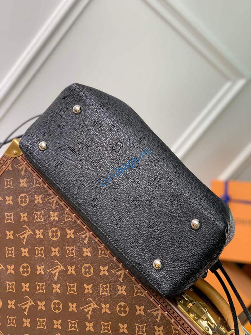 LV M59200 Louis Vuitton Bella Tote Mahina Black | lv m59200 louis vuitton bella tote mahina black 005