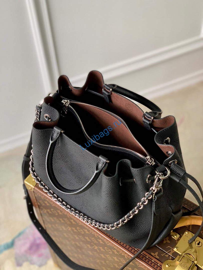 LV M59200 Louis Vuitton Bella Tote Mahina Black | lv m59200 louis vuitton bella tote mahina black 006