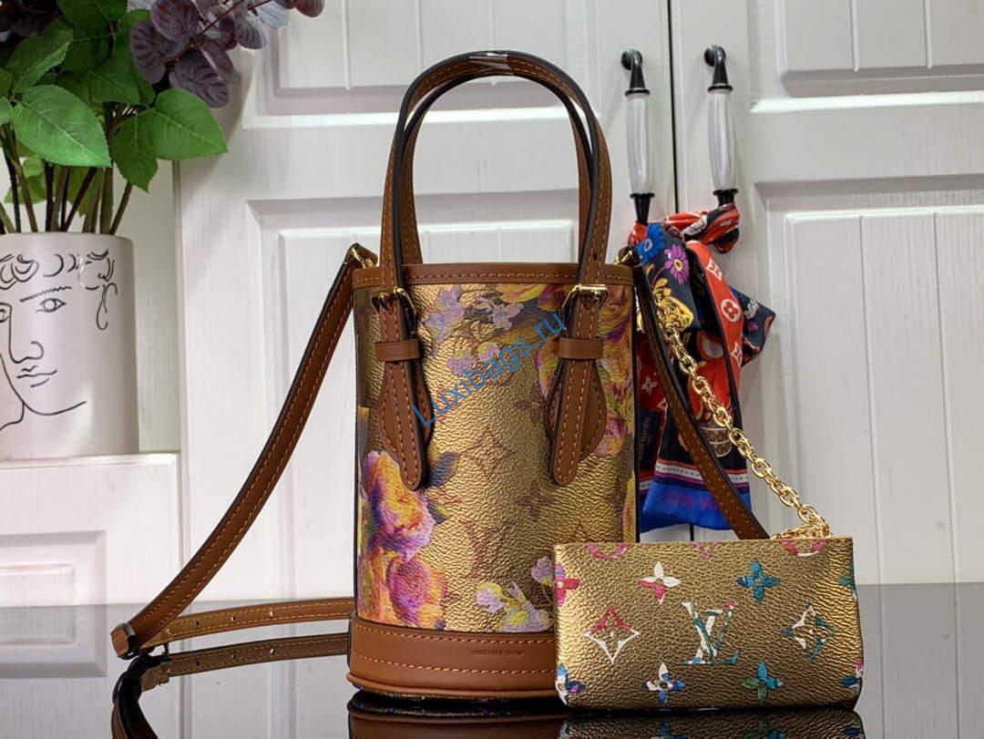LV M81724 Louis Vuitton Nano Bucket Bag Gold | lv m81724 louis vuitton nano bucket bag gold 004