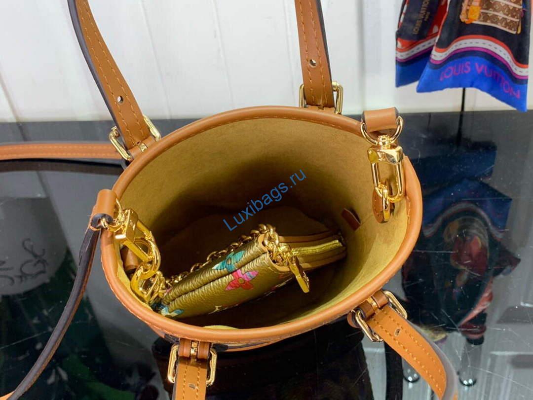 LV M81724 Louis Vuitton Nano Bucket Bag Gold | lv m81724 louis vuitton nano bucket bag gold 010