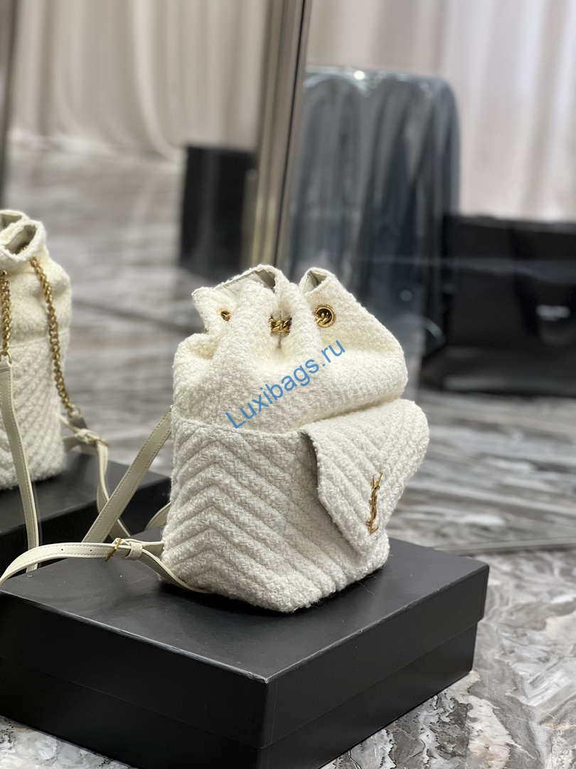 YSL 672609 Joe Backpack In Woolen White | ysl 672609 joe backpack in wool white 004