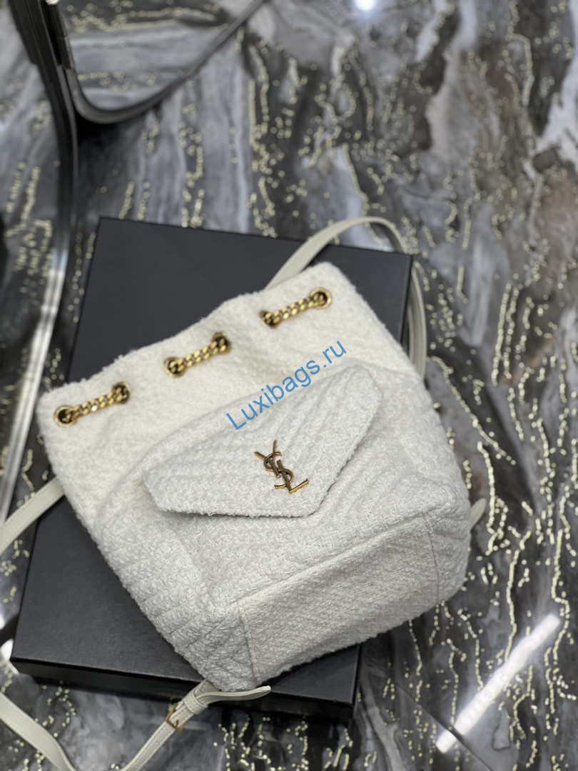 YSL 672609 Joe Backpack In Woolen White | ysl 672609 joe backpack in wool white 008