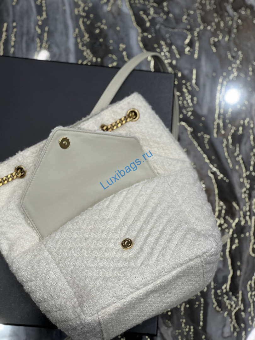 YSL 672609 Joe Backpack In Woolen White | ysl 672609 joe backpack in wool white 009