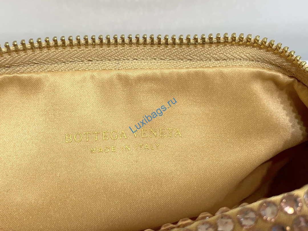 Bottega Veneta BV 651876 mini Jodie Rhinestones Apricot | bottega veneta bv 651876 mini jodie rhinestones apricot 008