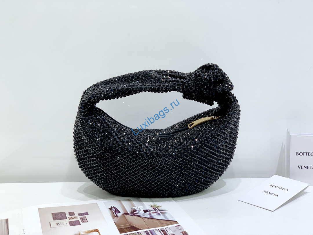 Bottega Veneta BV 651876 mini Jodie Rhinestones Black | bottega veneta bv 651876 mini jodie rhinestones black 002