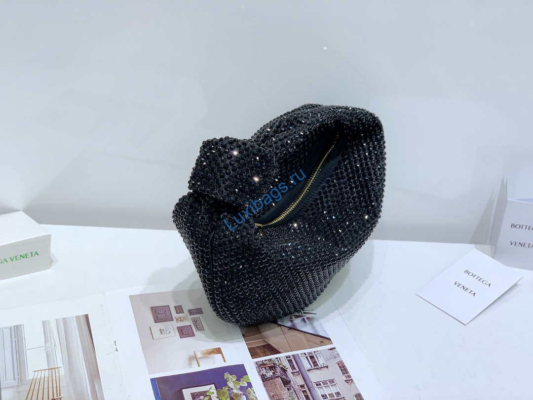 Bottega Veneta BV 651876 mini Jodie Rhinestones Black | bottega veneta bv 651876 mini jodie rhinestones black 003
