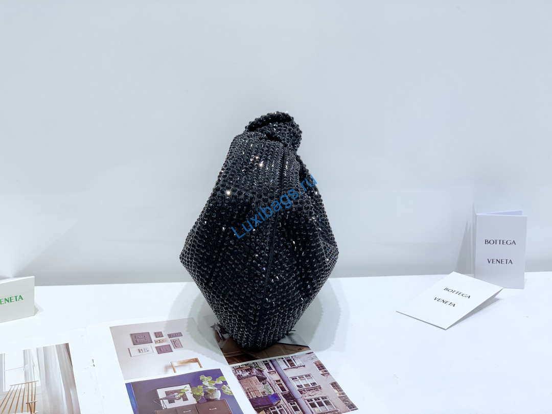 Bottega Veneta BV 651876 mini Jodie Rhinestones Black | bottega veneta bv 651876 mini jodie rhinestones black 004
