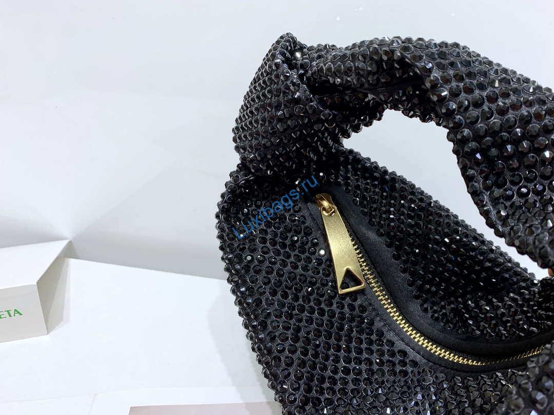 Bottega Veneta BV 651876 mini Jodie Rhinestones Black | bottega veneta bv 651876 mini jodie rhinestones black 005