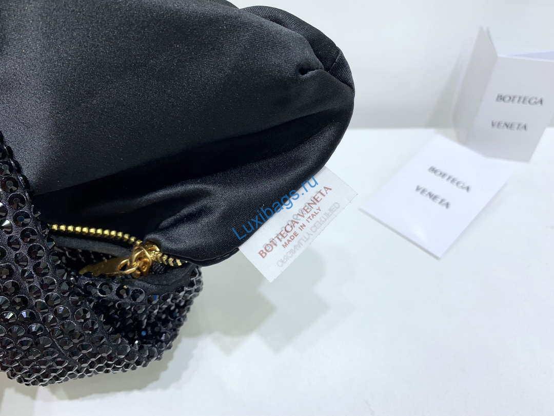 Bottega Veneta BV 651876 mini Jodie Rhinestones Black | bottega veneta bv 651876 mini jodie rhinestones black 007