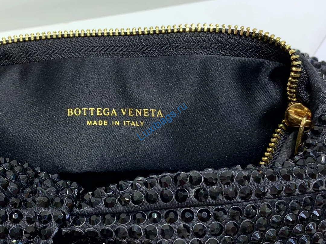 Bottega Veneta BV 651876 mini Jodie Rhinestones Black | bottega veneta bv 651876 mini jodie rhinestones black 008