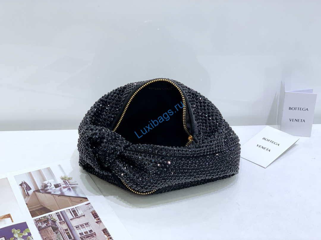 Bottega Veneta BV 651876 mini Jodie Rhinestones Black | bottega veneta bv 651876 mini jodie rhinestones black 009