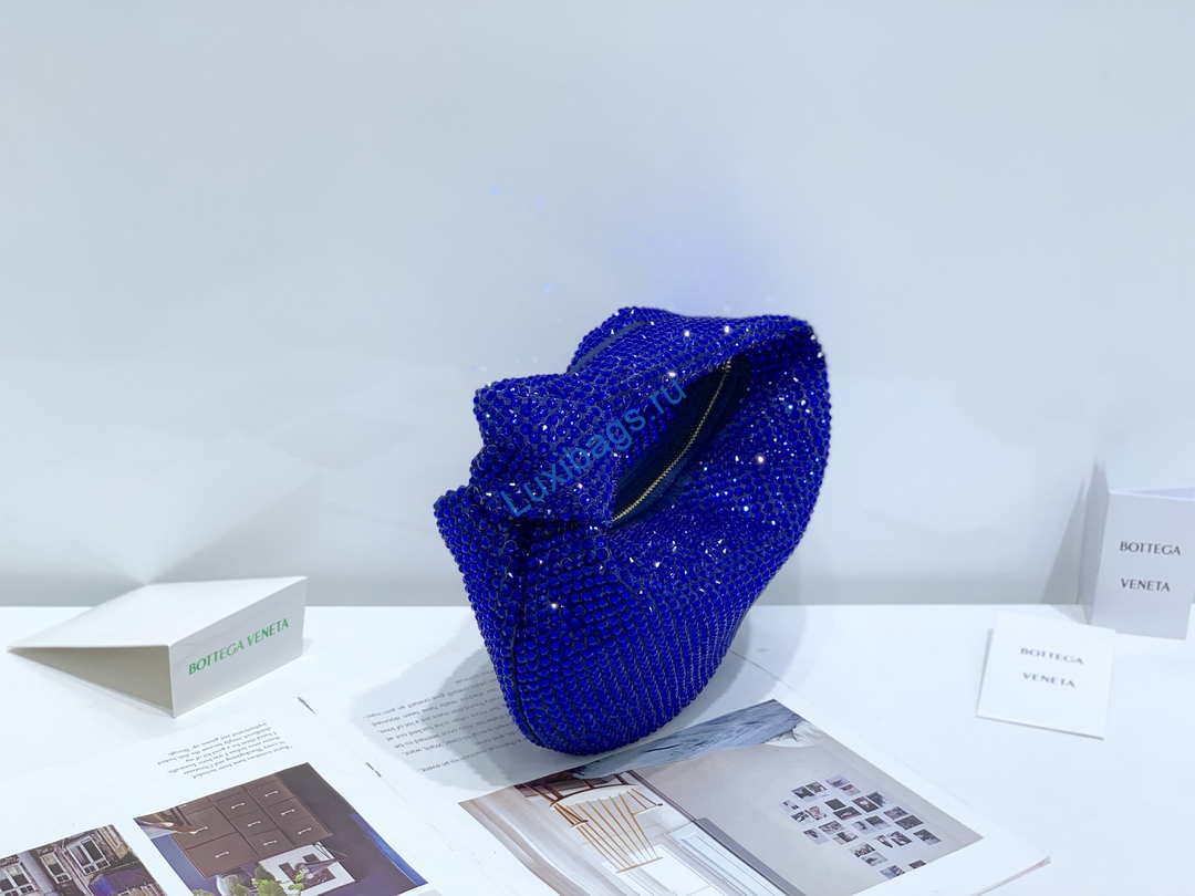 Bottega Veneta BV 651876 mini Jodie Rhinestones Blue | bottega veneta bv 651876 mini jodie rhinestones blue 003