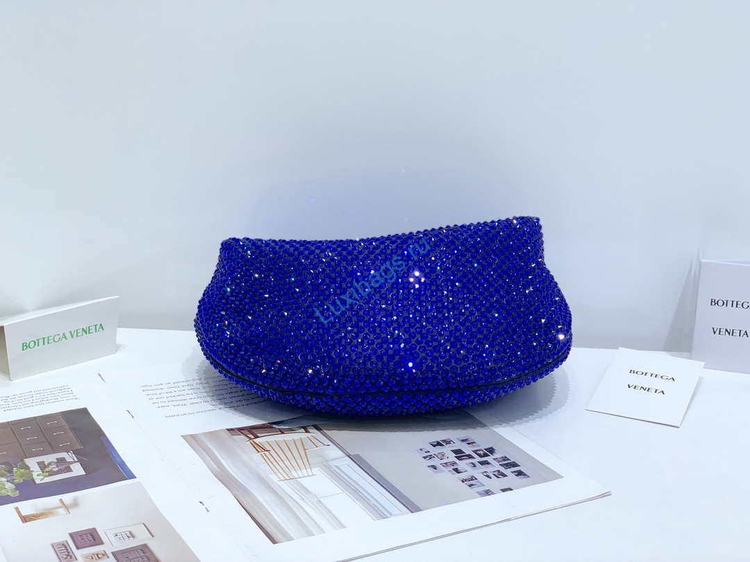 Bottega Veneta BV 651876 mini Jodie Rhinestones Blue | bottega veneta bv 651876 mini jodie rhinestones blue 005