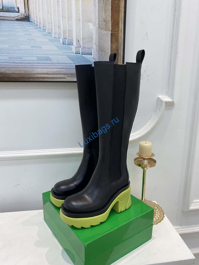 Bottega Veneta Women Shoes High-heeled Lug Boot Light-green Flatform 192791 | bottegavenetawomenshoeshigh heeledlugboot192791 007