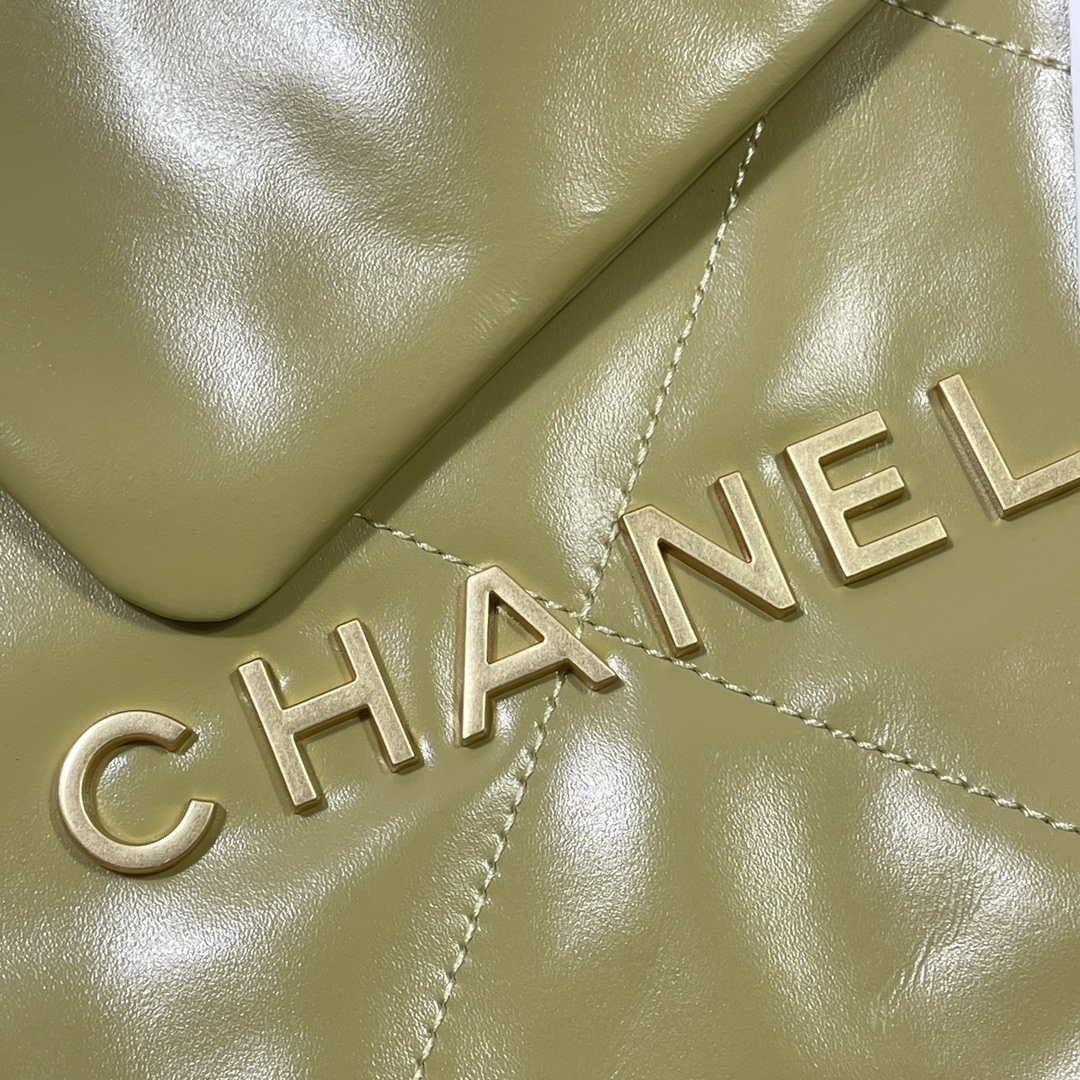 Chanel 22 Handbag Shiny Calfskin AS3261 Light Green | chanel 22 handbag shiny calfskin as3261 light green 005
