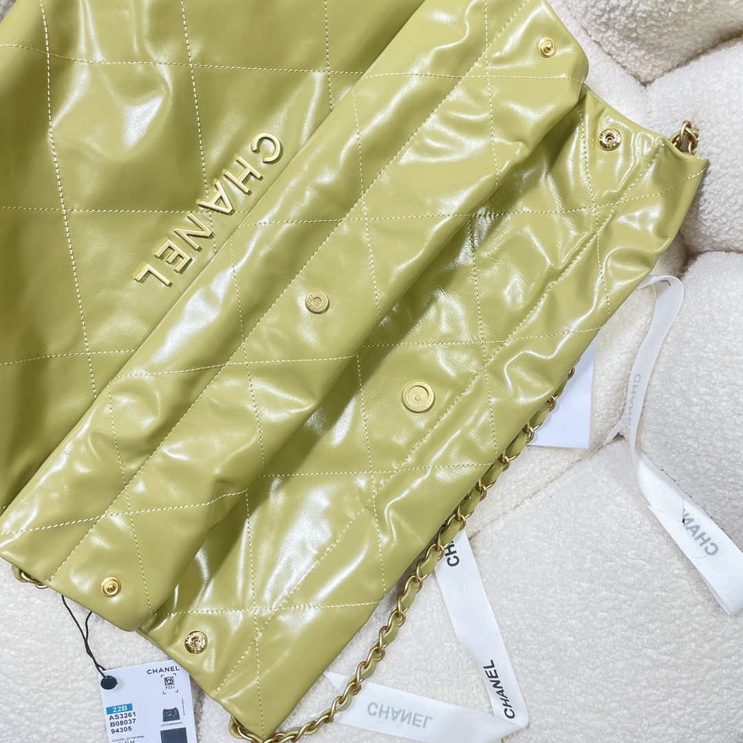 Chanel 22 Handbag Shiny Calfskin AS3261 Light Green | chanel 22 handbag shiny calfskin as3261 light green 009