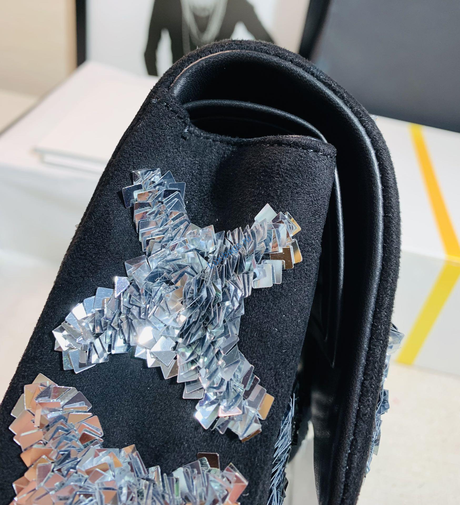 chanel a01112 classic handbag embroidered lambskin gold-tone 5 Chanel A01112 Classic Handbag embroidered Lambskin Gold-Tone | chanel a01112 classic handbag embroidered velvet sequins silver tone metal 006