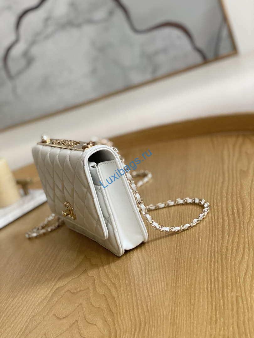 Chanel A88632 WOC 19 Chain Wallet Bag White Lambskin Gold | chanel a88632 woc 19 chain wallet bag white lambskin gold 004