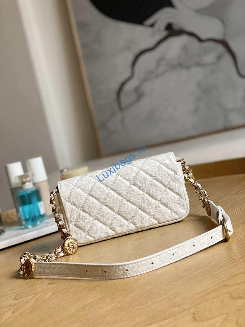 Chanel AP81210 Belt Pocket Bag White | chanel ap81210 belt pocket bag white 002