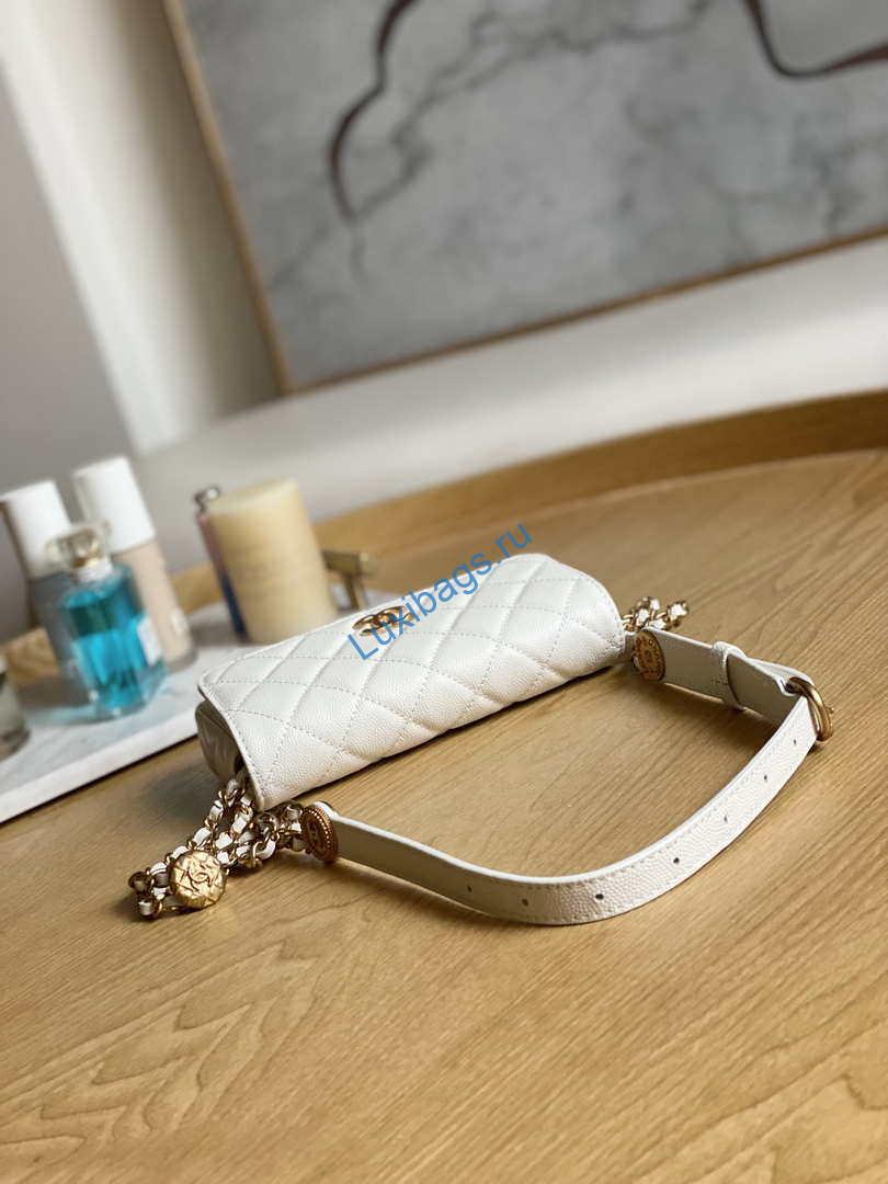 Chanel AP81210 Belt Pocket Bag White | chanel ap81210 belt pocket bag white 006
