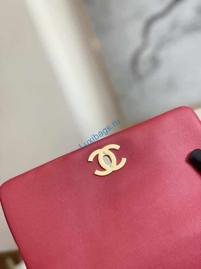 Chanel AS3378 MINI Flap Bag Lambskin Red | chanel as3378 mini flap bag lambskin red 008