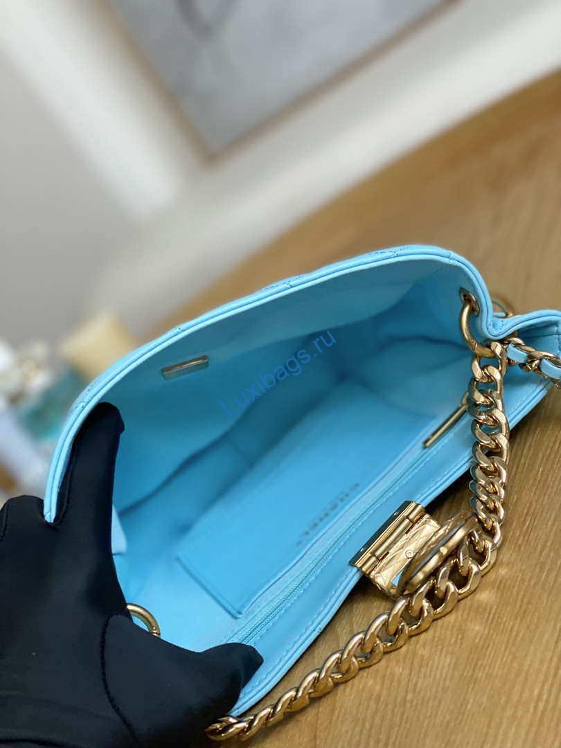 Chanel AS3476 Hobo Handbag Lambskin Blue | chanel as3476 hobo handbag lambskin blue 009