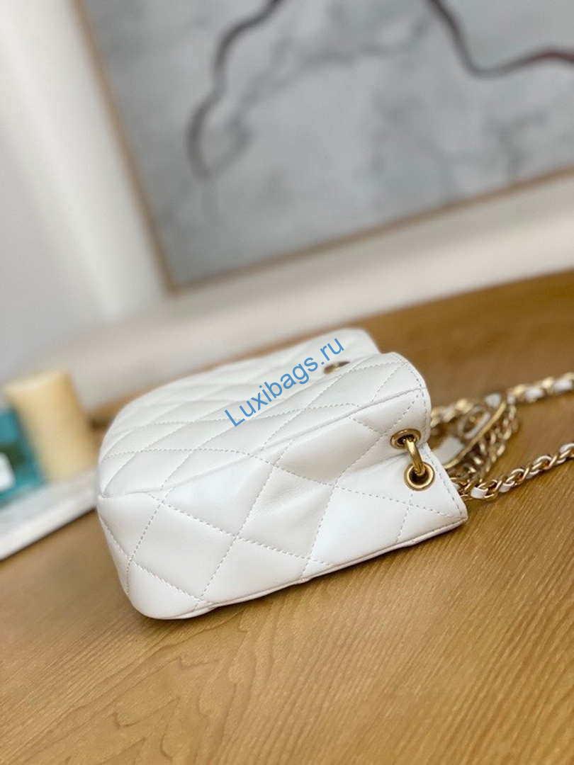 Chanel AS3476 Hobo Handbag Lambskin White | chanel as3476 hobo handbag lambskin white 006