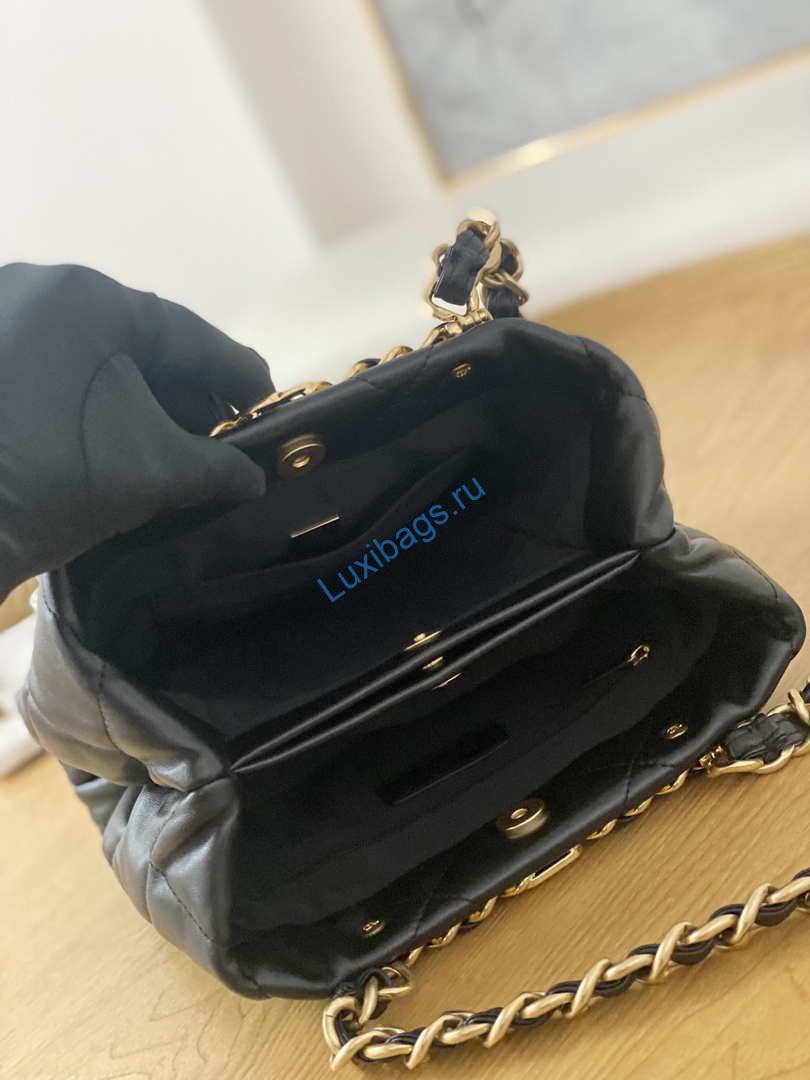 Chanel AS3502 Small TOTE Lambskin Black | chanel as3502 small tote lambskin black 009