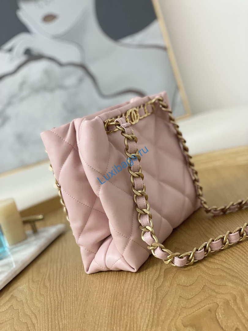 Chanel AS3502 Small TOTE Lambskin Pink | chanel as3502 small tote lambskin pink 004