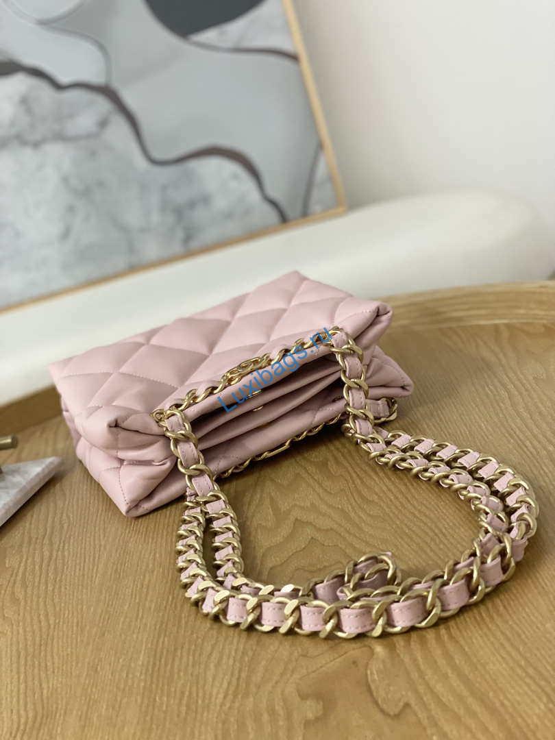 Chanel AS3502 Small TOTE Lambskin Pink | chanel as3502 small tote lambskin pink 007