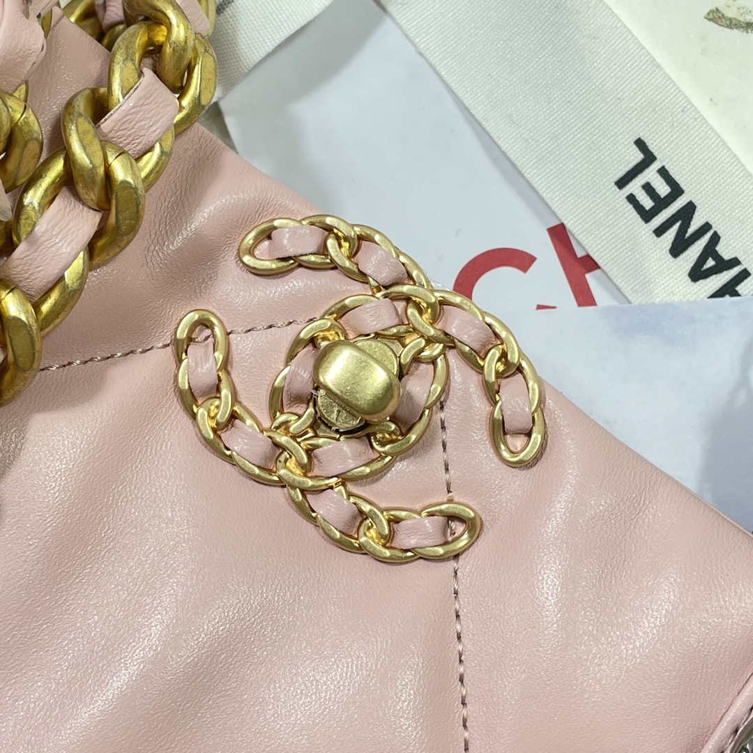 Chanel AS3519 CHANEL19 Shopping Bag Shiny Lambskin Pink | chanel as3519 chanel19 shopping bag shiny lambskin pink 006