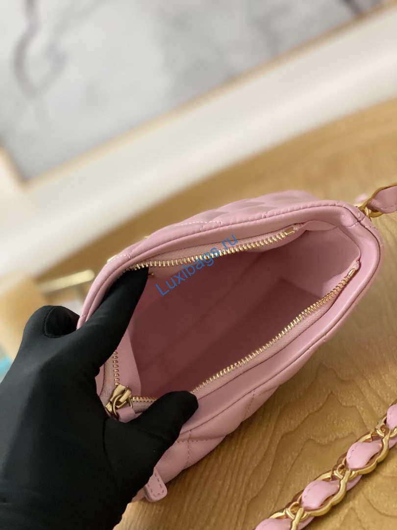 Chanel AS3562 Hobo Handbag Lambskin Pink | chanel as3562 hobo handbag lambskin pink 009