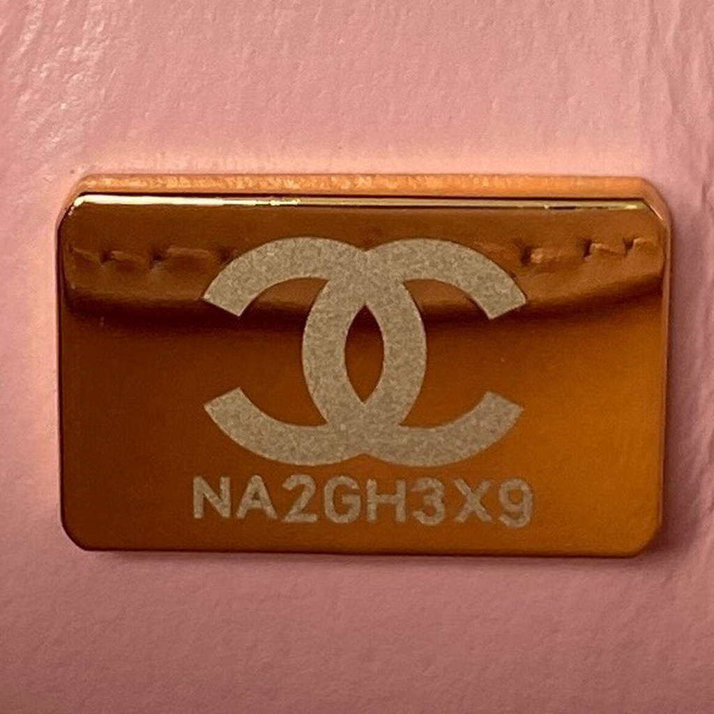 Chanel CC AS2681 Flap Bag With top Handle Calfskin Pink | chanel cc as2681 flap bag with top handle calfskin 009