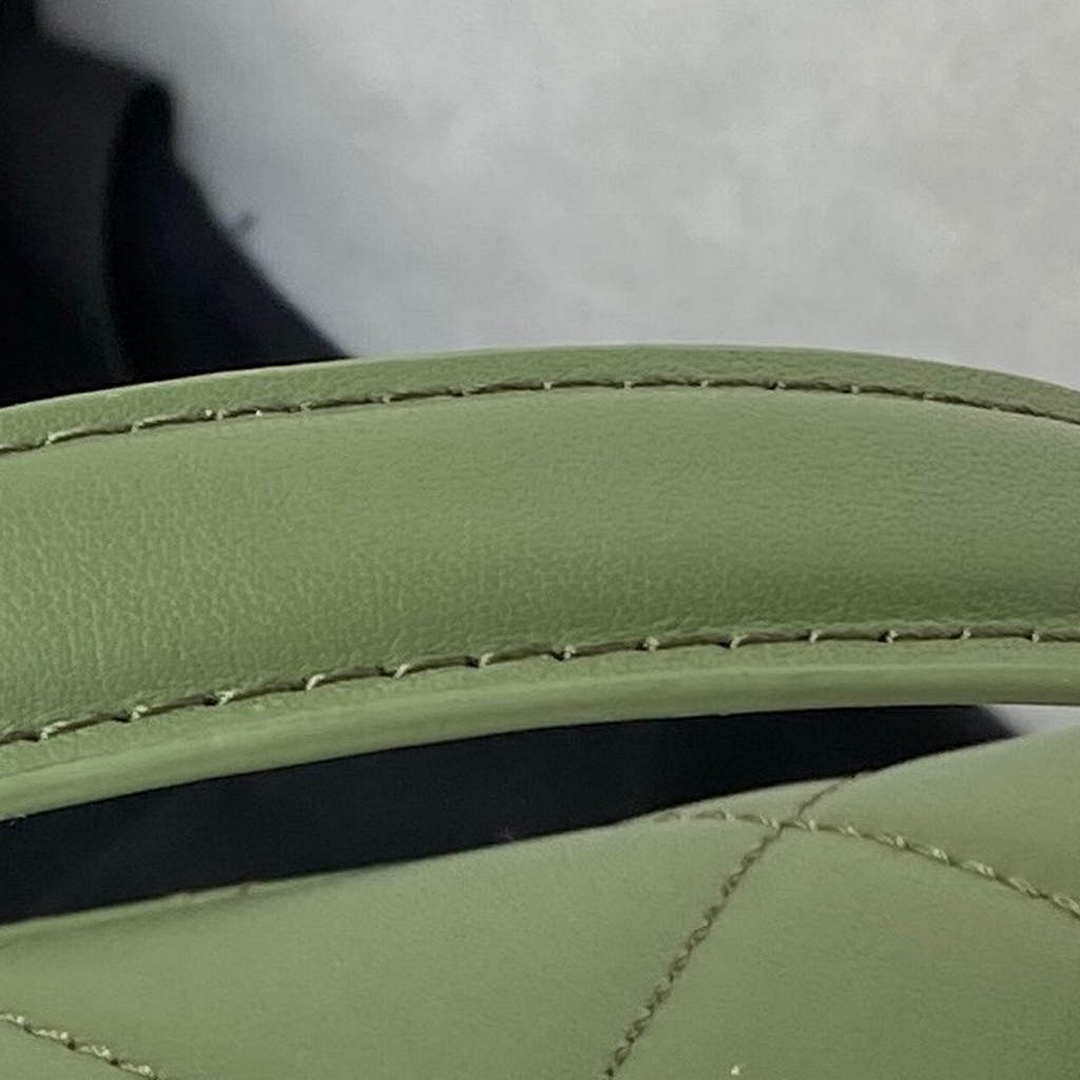 Chanel Small Flap Bag With top Handle Calfskin CC AS2680 Green | chanel small flap bag with top handle cc as2690 green 005