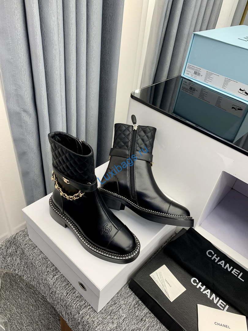 Chanel Women's Shoes Ankle Boots 189745 | chanel womens shoes ankle boots 189745 007
