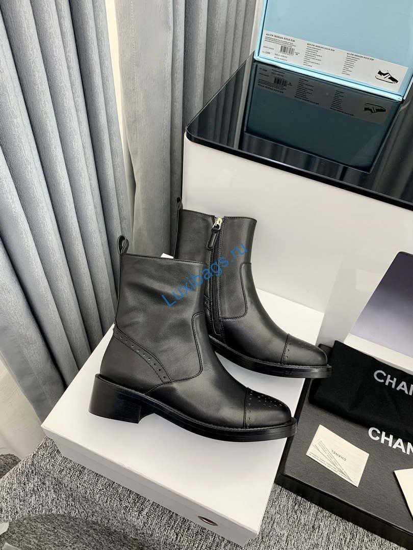 Chanel Women's Shoes Ankle Boots 189740 | chanel womens shoes ankle boots lace ups 189740 003