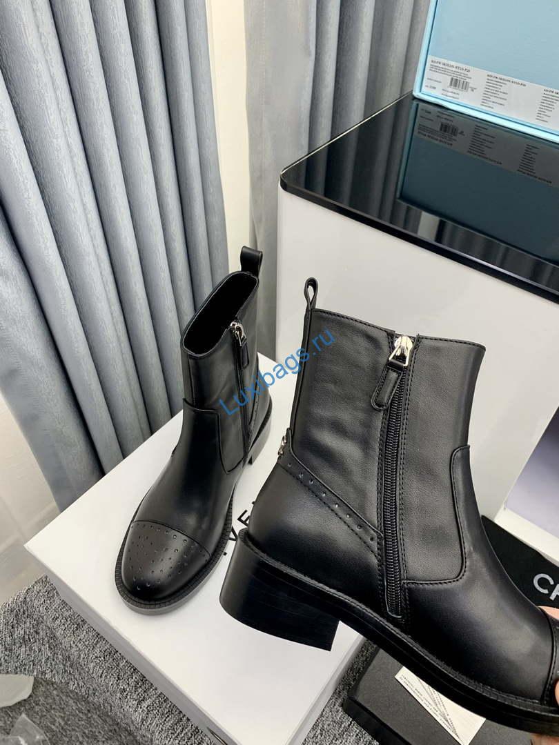 Chanel Women's Shoes Ankle Boots 189740 | chanel womens shoes ankle boots lace ups 189740 007