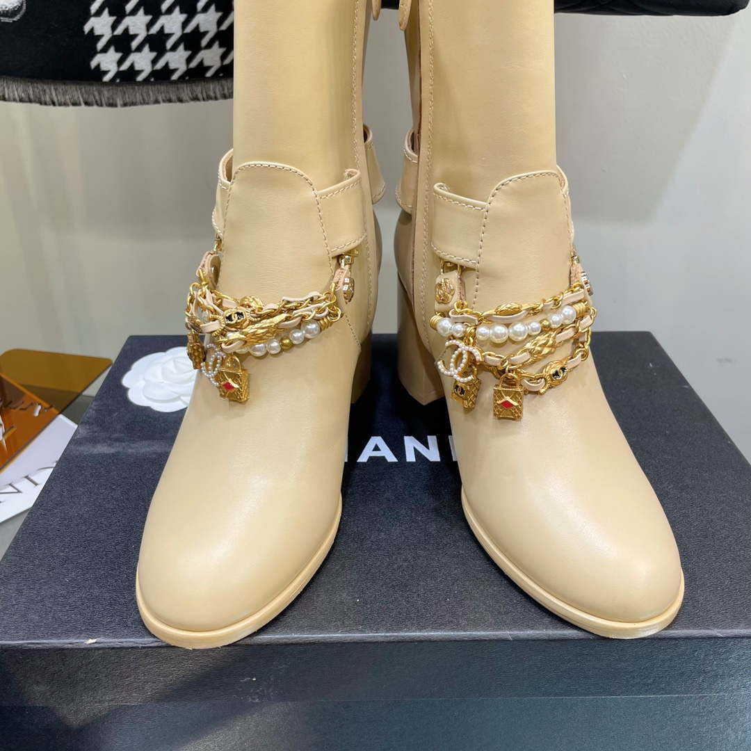 Chanel Women's Shoes Classcal Chain Hight Boots 190803 | chanel womens shoes classcal chain hight boots 190803 008