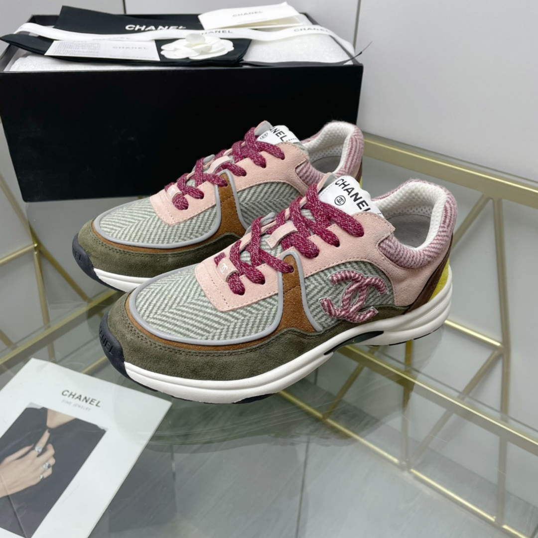 Chanel Women's Sneaker Shoes G38755 Pink and Green | chanel womens sneaker shoes g38754 011