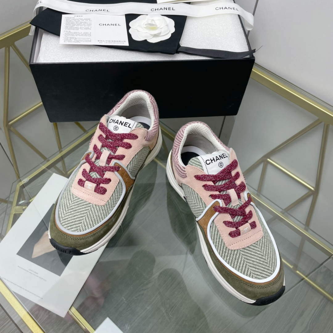 Chanel Women's Sneaker Shoes G38755 Pink and Green | chanel womens sneaker shoes g38754 012