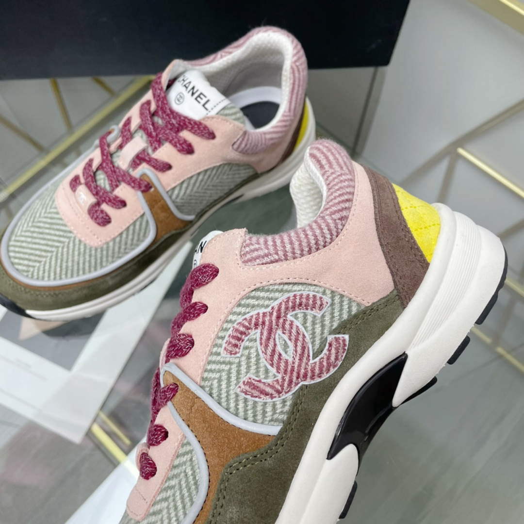 Chanel Women's Sneaker Shoes G38755 Pink and Green | chanel womens sneaker shoes g38754 016
