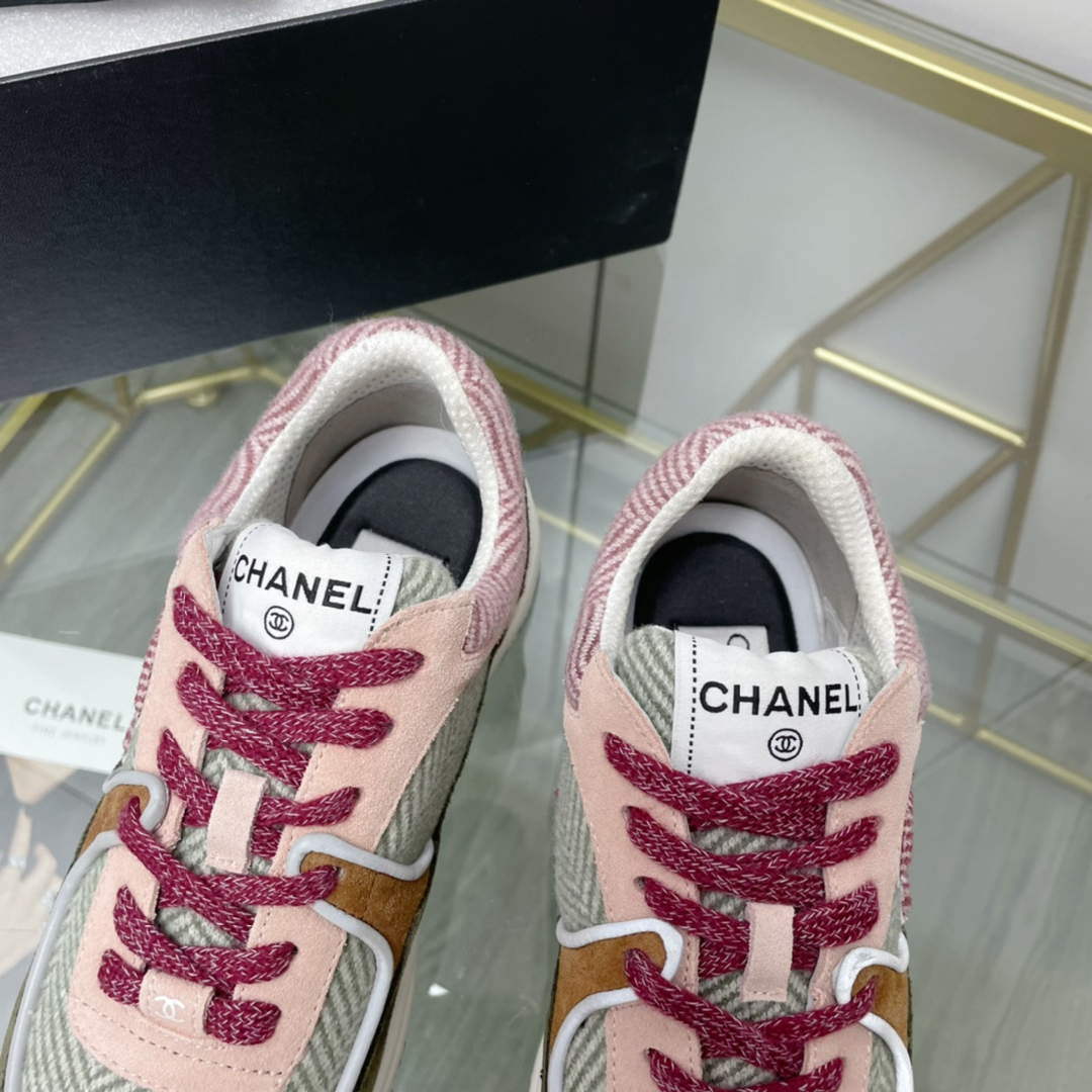Chanel Women's Sneaker Shoes G38755 Pink and Green | chanel womens sneaker shoes g38754 017