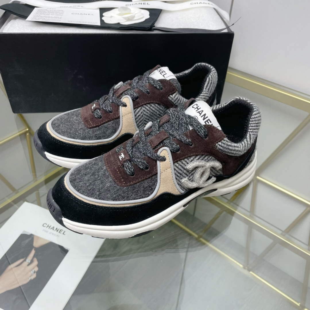 Chanel Women's Sneaker Shoes G38756 Gray and Brown | chanel womens sneaker shoes g38754 020