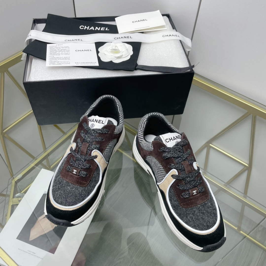 Chanel Women's Sneaker Shoes G38756 Gray and Brown | chanel womens sneaker shoes g38754 021