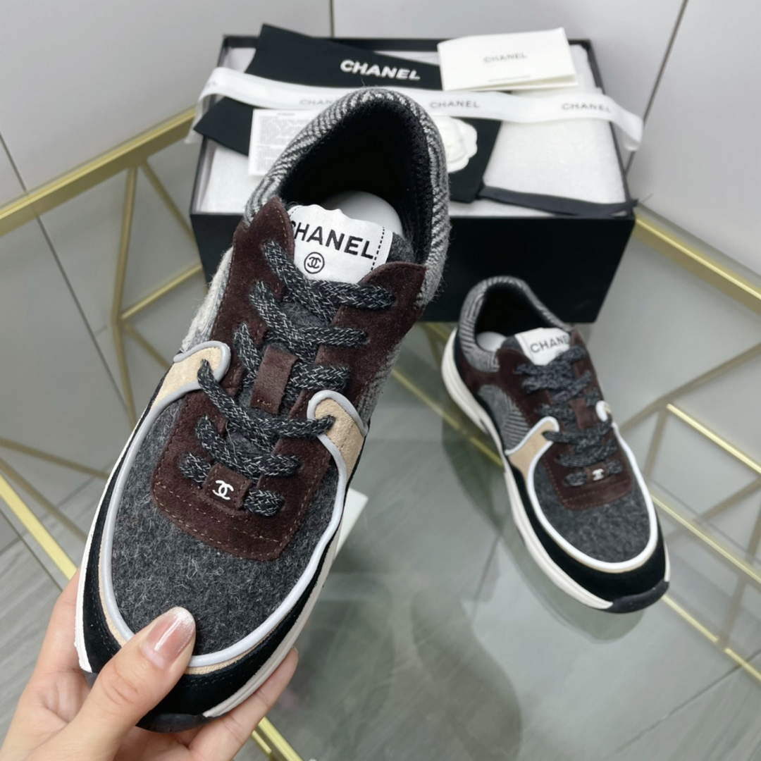 Chanel Women's Sneaker Shoes G38756 Gray and Brown | chanel womens sneaker shoes g38754 022