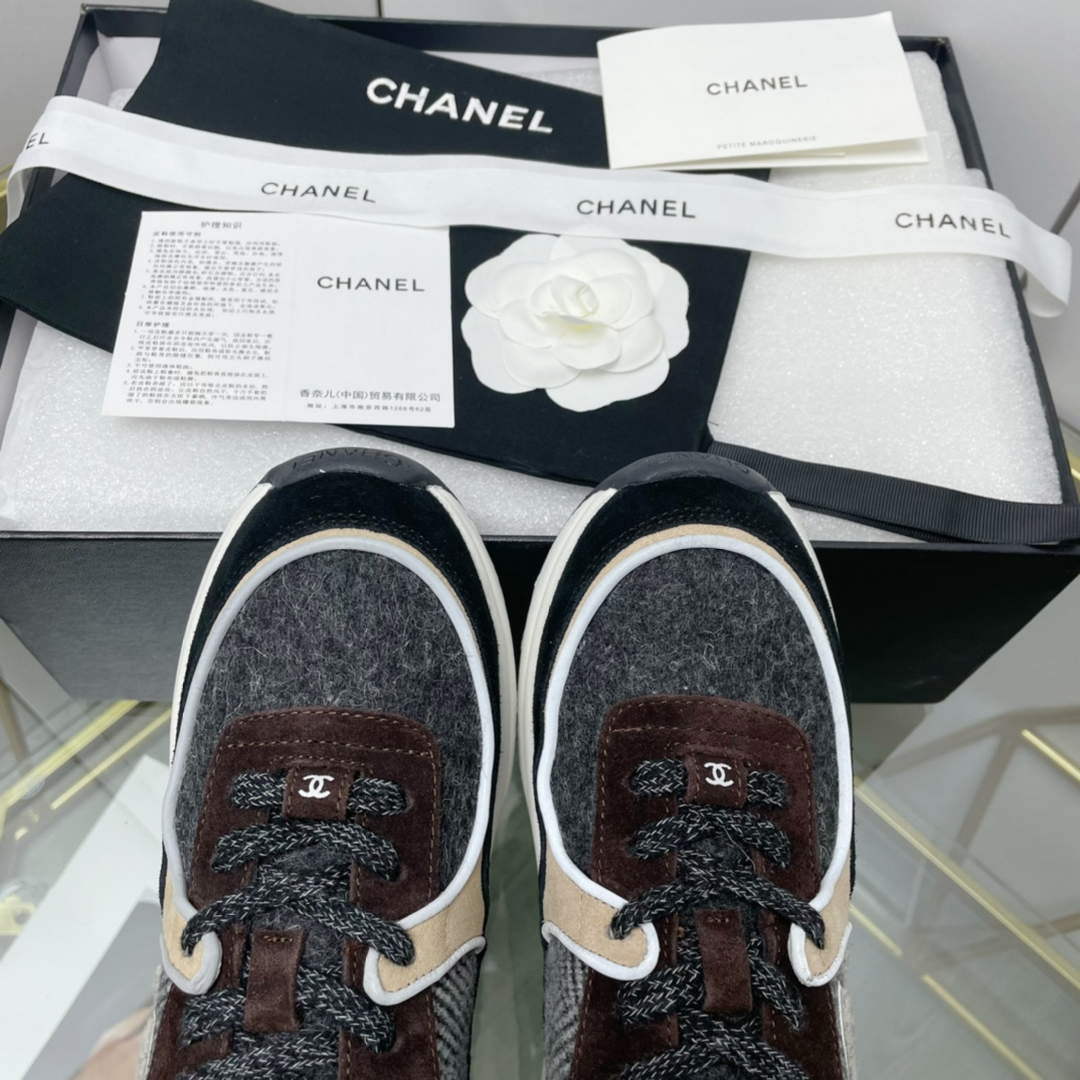 Chanel Women's Sneaker Shoes G38756 Gray and Brown | chanel womens sneaker shoes g38754 024